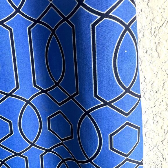Jude Connally Alexia Blue Geometric 1/4 Zip Dress - Picture 7 of 8